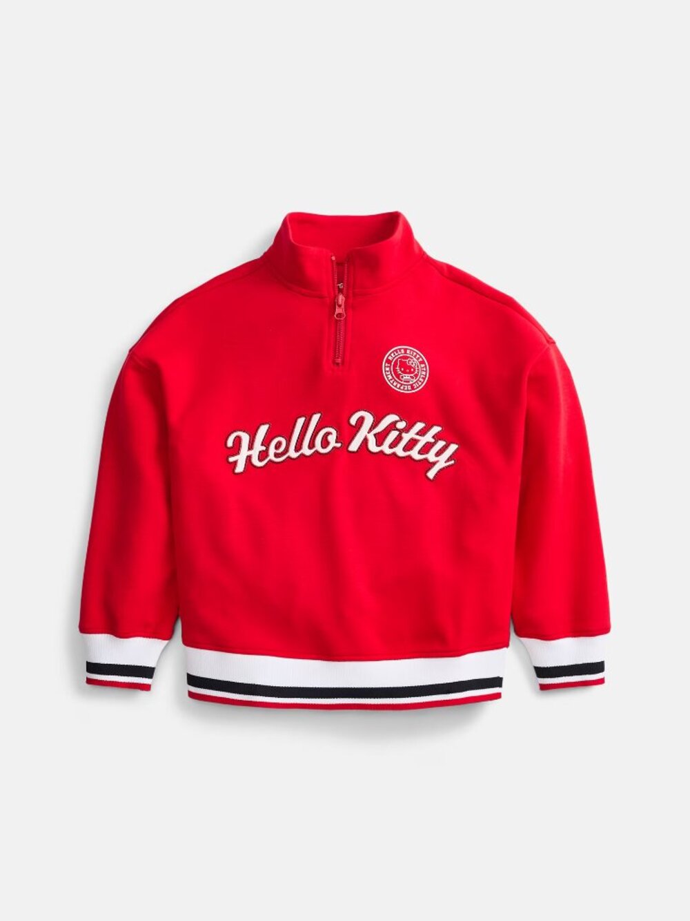 Hello Kitty Girls' Quarter Zip Graphic Pullover Sweatshirt *New with Tags*